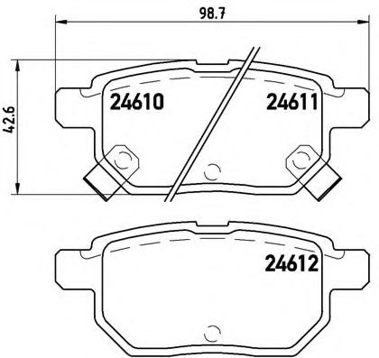 set placute frana,frana disc