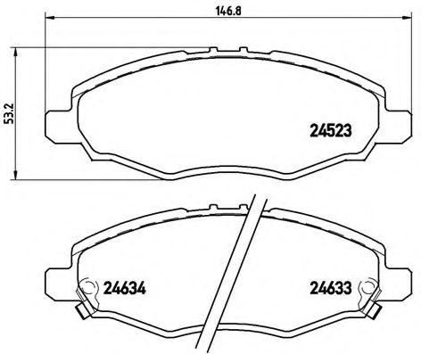 set placute frana,frana disc