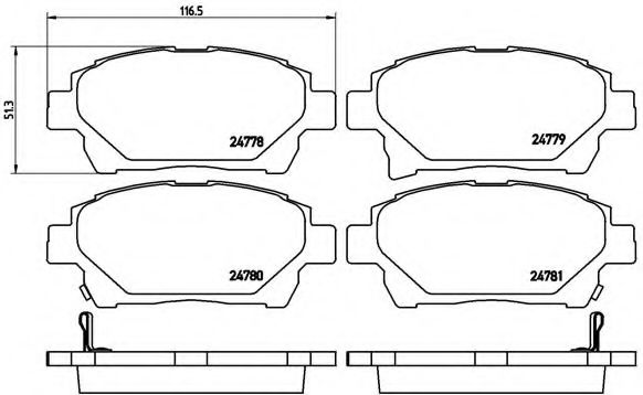 set placute frana,frana disc