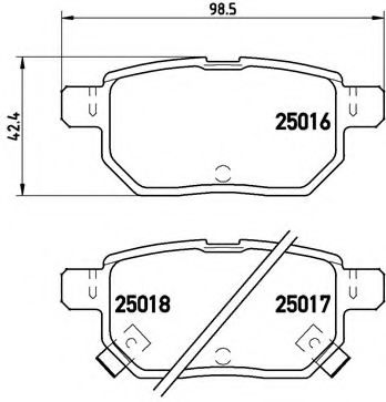 set placute frana,frana disc