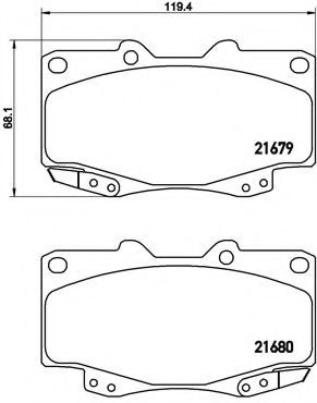 set placute frana,frana disc