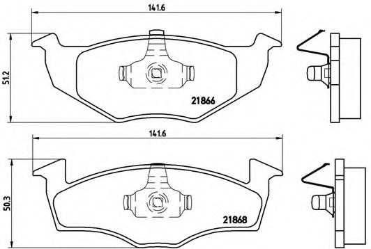 set placute frana,frana disc