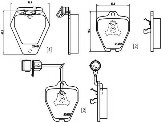 set placute frana,frana disc