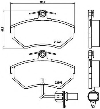 set placute frana,frana disc