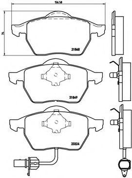 set placute frana,frana disc