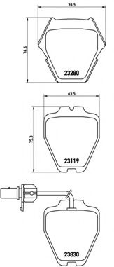 set placute frana,frana disc