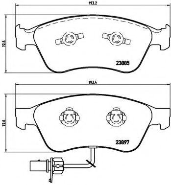 set placute frana,frana disc