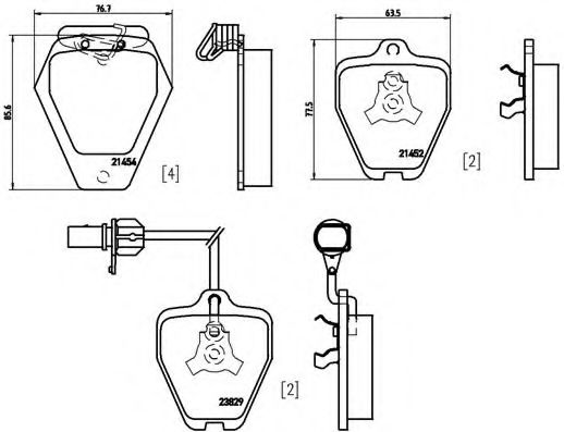 set placute frana,frana disc