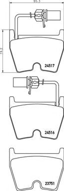 set placute frana,frana disc