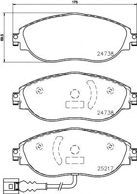 set placute frana,frana disc