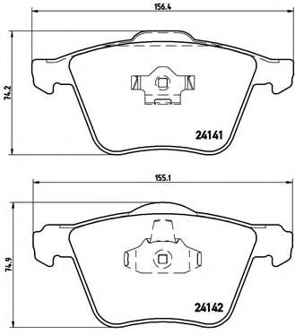 set placute frana,frana disc