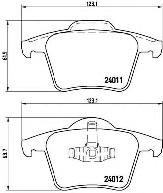 set placute frana,frana disc