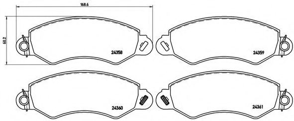 set placute frana,frana disc