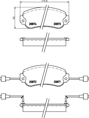 set placute frana,frana disc