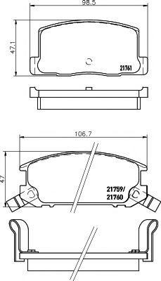 set placute frana,frana disc