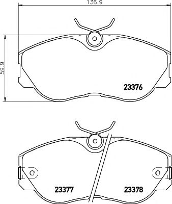 set placute frana,frana disc