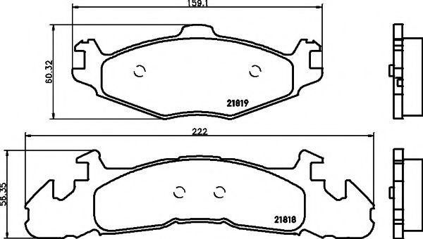 set placute frana,frana disc