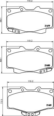 set placute frana,frana disc