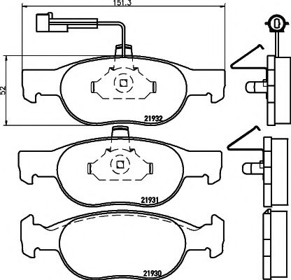 set placute frana,frana disc