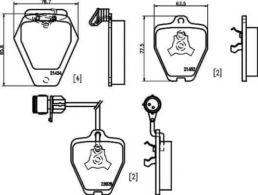 set placute frana,frana disc