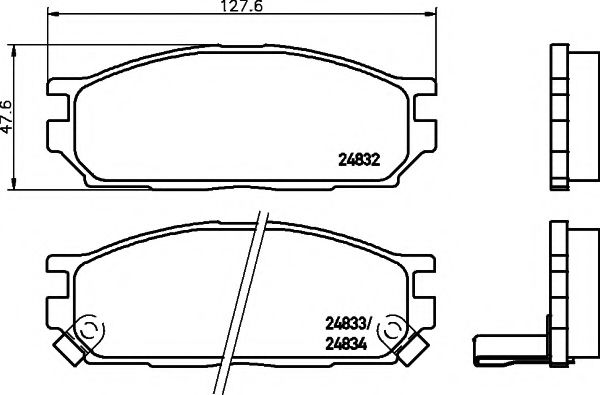 set placute frana,frana disc