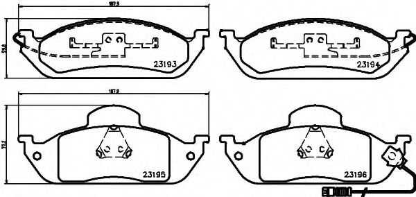 set placute frana,frana disc