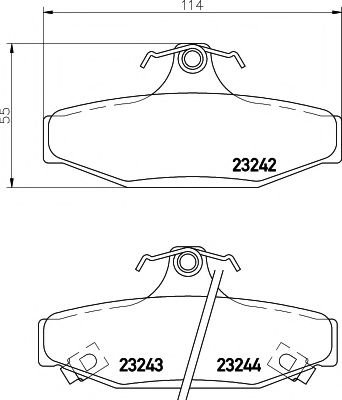 set placute frana,frana disc