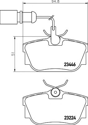 set placute frana,frana disc