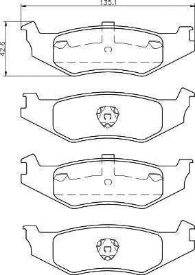 set placute frana,frana disc