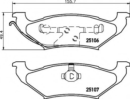 set placute frana,frana disc