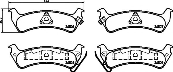 set placute frana,frana disc