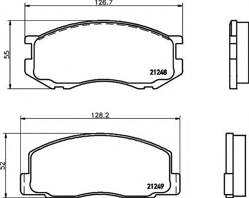 set placute frana,frana disc