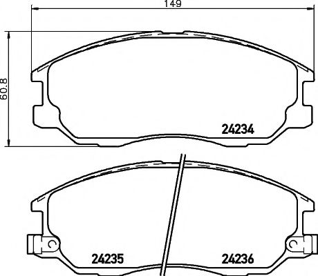 set placute frana,frana disc