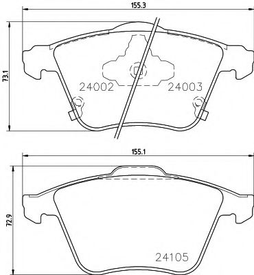 set placute frana,frana disc