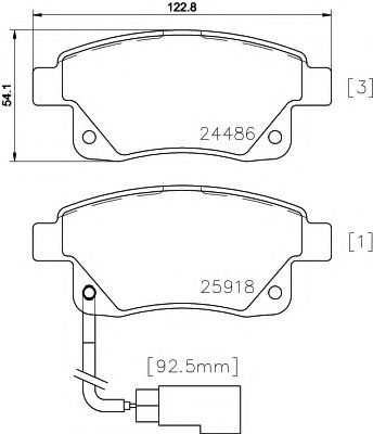 set placute frana,frana disc