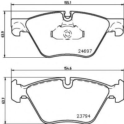 set placute frana,frana disc