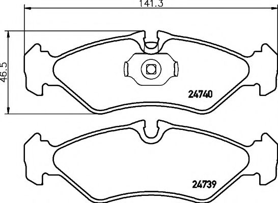 set placute frana,frana disc