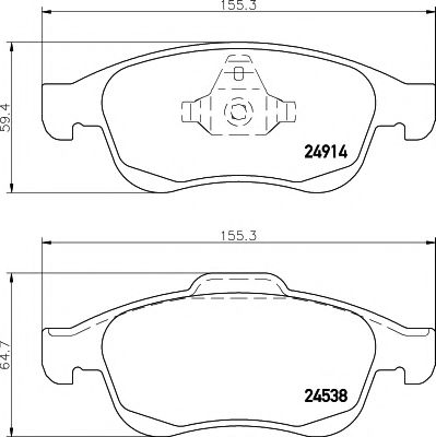 set placute frana,frana disc