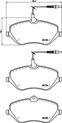 set placute frana,frana disc