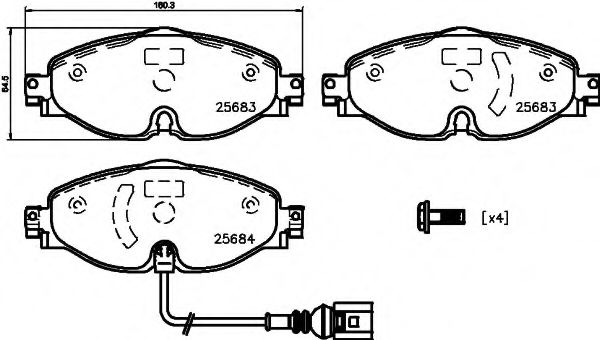 set placute frana,frana disc