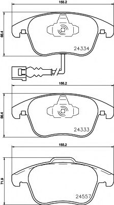 set placute frana,frana disc