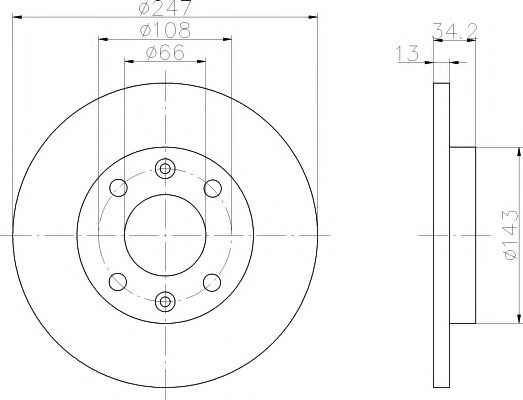 Set frana, frana disc