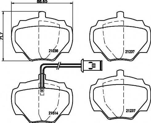 set placute frana,frana disc