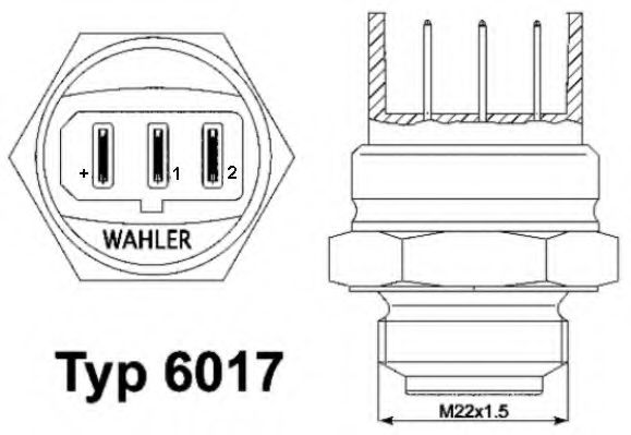 Comutator temperatura, ventilator radiator