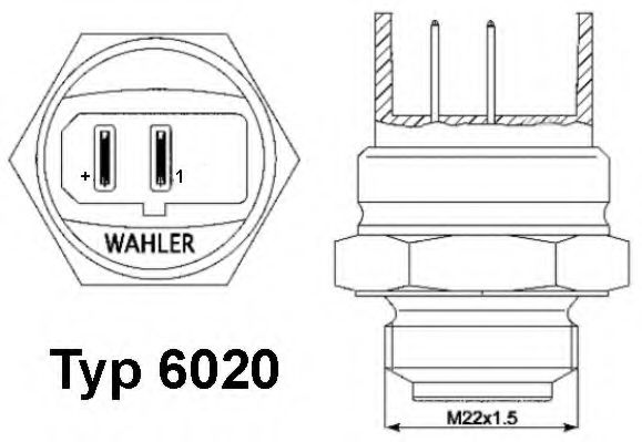 Comutator temperatura, ventilator radiator