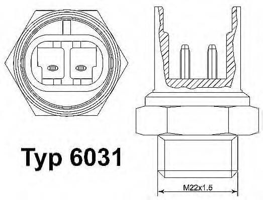 Comutator temperatura, ventilator radiator