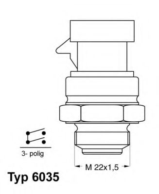 Comutator temperatura, ventilator radiator